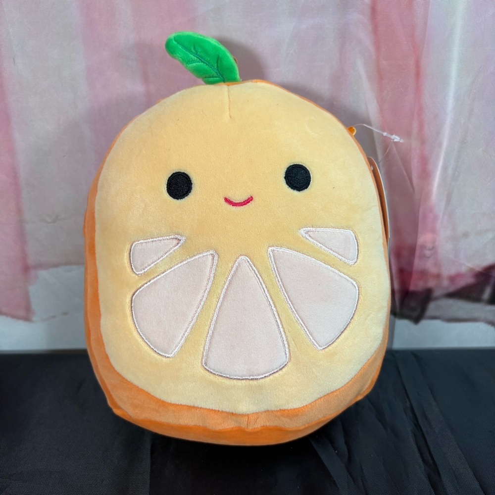 Squishmallows Orange Slice Plush - Yellow, Orange, Green